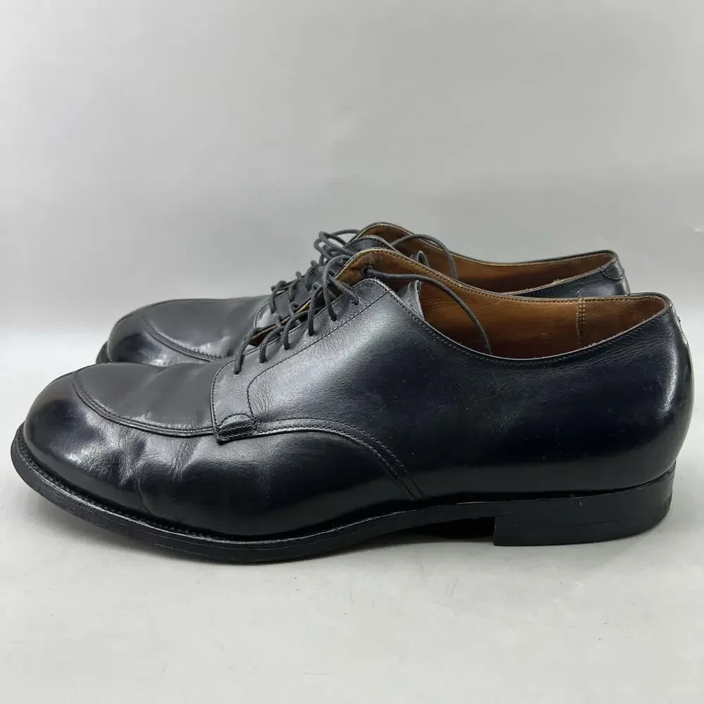 Alden CDI Blucher Split Toe Oxford Men Size 12 E/EEE Black Leather Dress Shoes